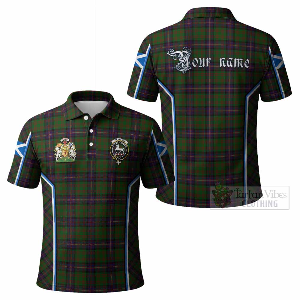 Cochrane Tartan Crest Polo Shirt Scotland Coat of Arm Flag Style - Tartan Vibes Clothing
