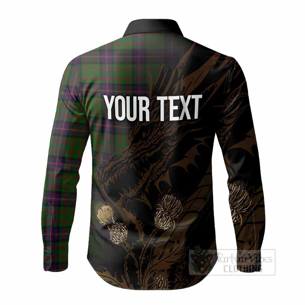 Cochrane Tartan Crest Scottish Long Sleeve Button Shirts Dragon and Thistle