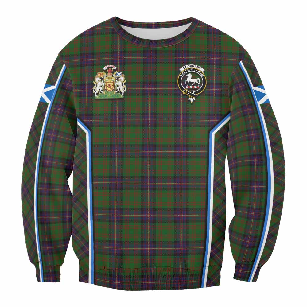 Cochrane Tartan Crest Sweatshirt Scotland Coat of Arm Flag Style - Tartan Vibes Clothing