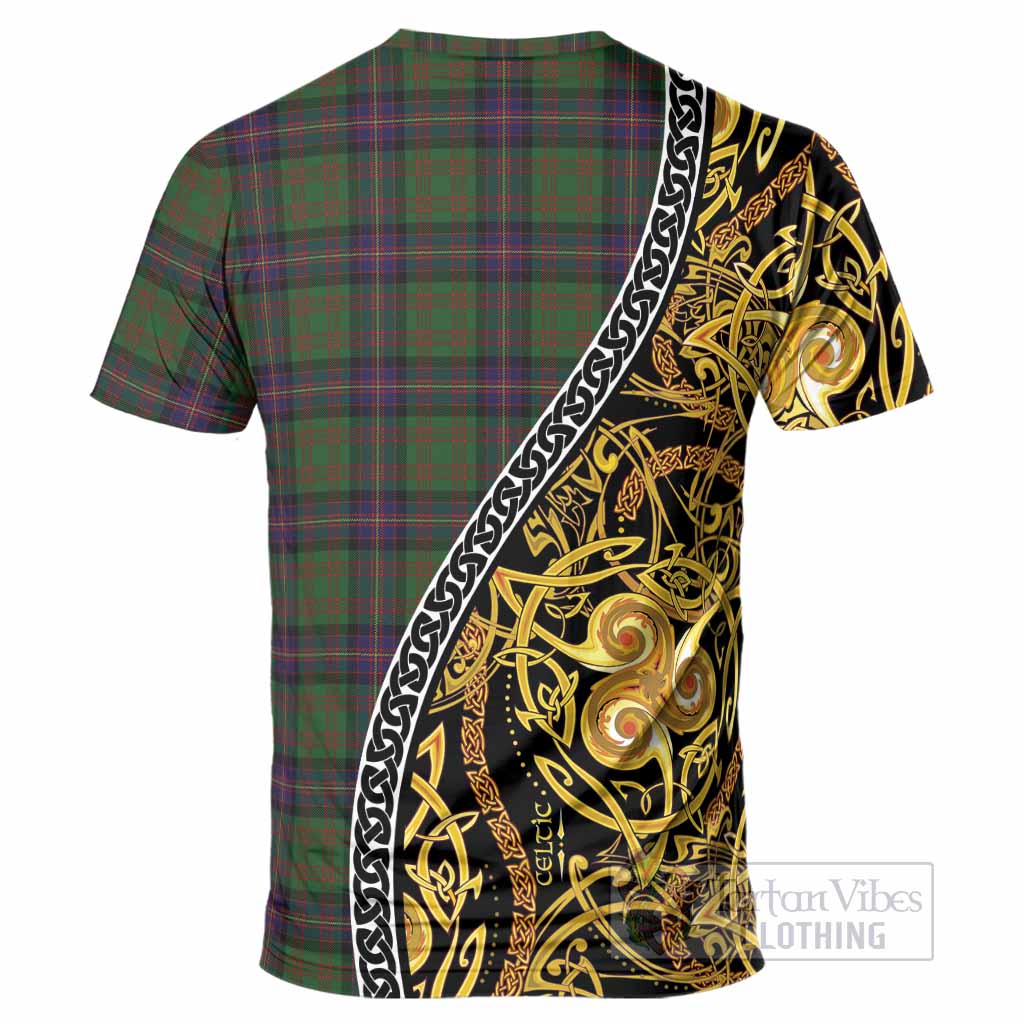 Cochrane Tartan Crest T-Shirt Celtic Knot and Triple Trickle Spiral Symbols
