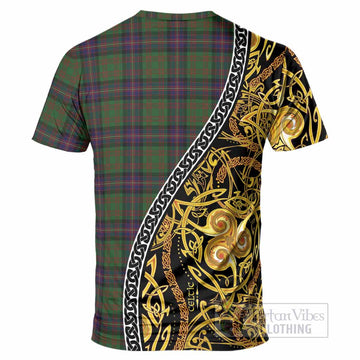 Cochrane Tartan Crest T-Shirt Celtic Knot and Triple Trickle Spiral Symbols