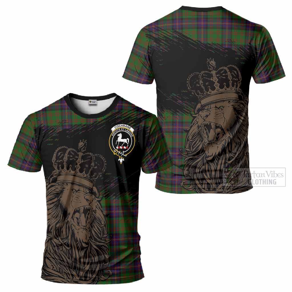 Cochrane Tartan Crest T-Shirt Crowned Lion Heritage Style