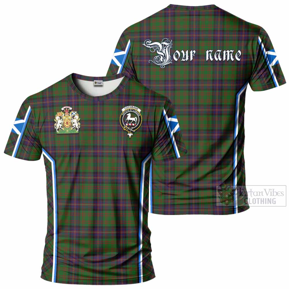 Cochrane Tartan Crest T-shirt Scotland Coat of Arm Flag Style - Tartan Vibes Clothing