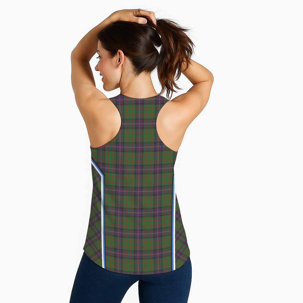 Cochrane Tartan Crest Women Racerback Tanks Scotland Coat of Arm Flag Style - Tartan Vibes Clothing