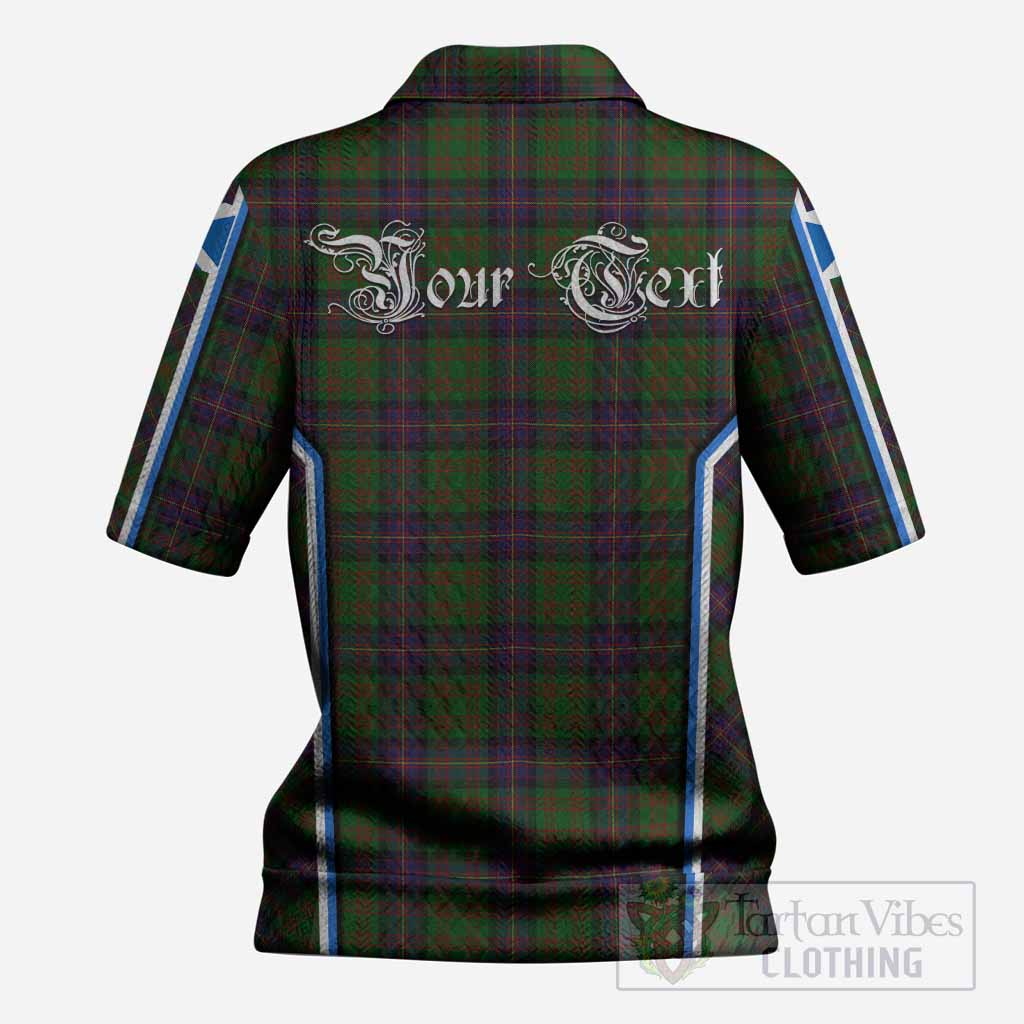 Cochrane Tartan Crest Women’s Polo Sweater Top Scotland Coat of Arm Flag Style