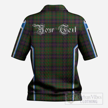 Cochrane Tartan Crest Women’s Polo Sweater Top Scotland Coat of Arm Flag Style