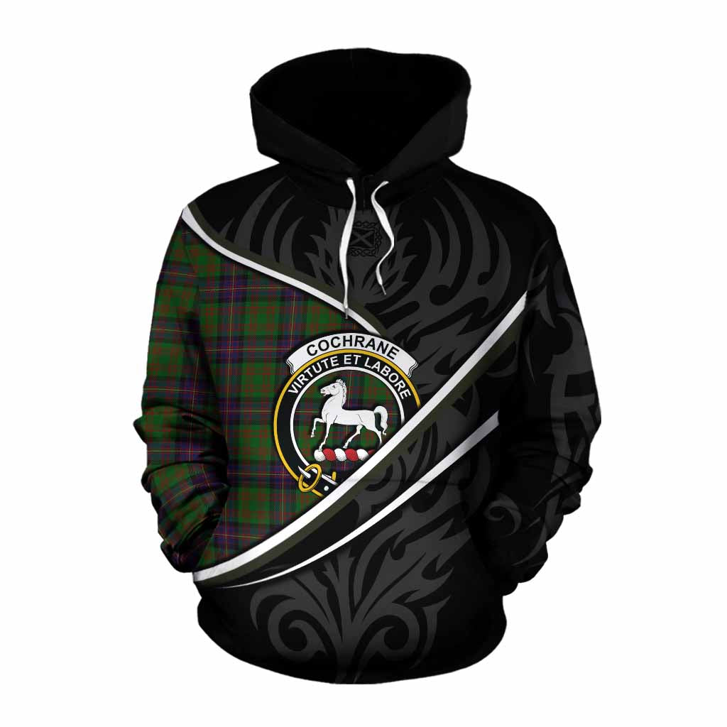 Cochrane Tartan Family Crest Cotton Hoodie Celtic Scottish Thistle Floral - Tartan Vibes Clothing