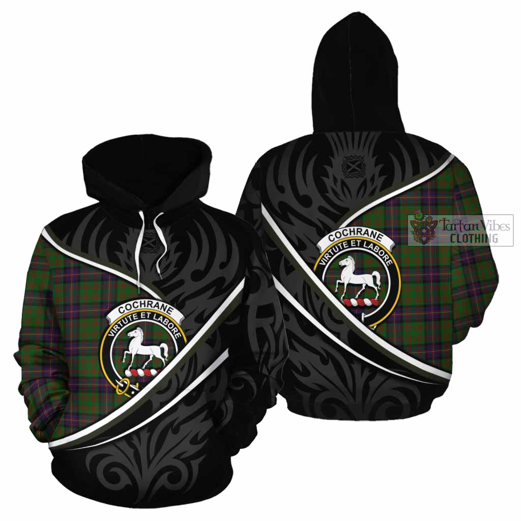 Cochrane Tartan Family Crest Cotton Hoodie Celtic Scottish Thistle Floral - Tartan Vibes Clothing