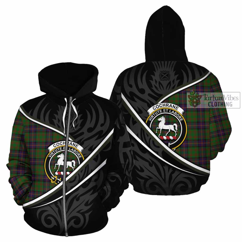 Cochrane Tartan Family Crest Cotton Hoodie Celtic Scottish Thistle Floral - Tartan Vibes Clothing