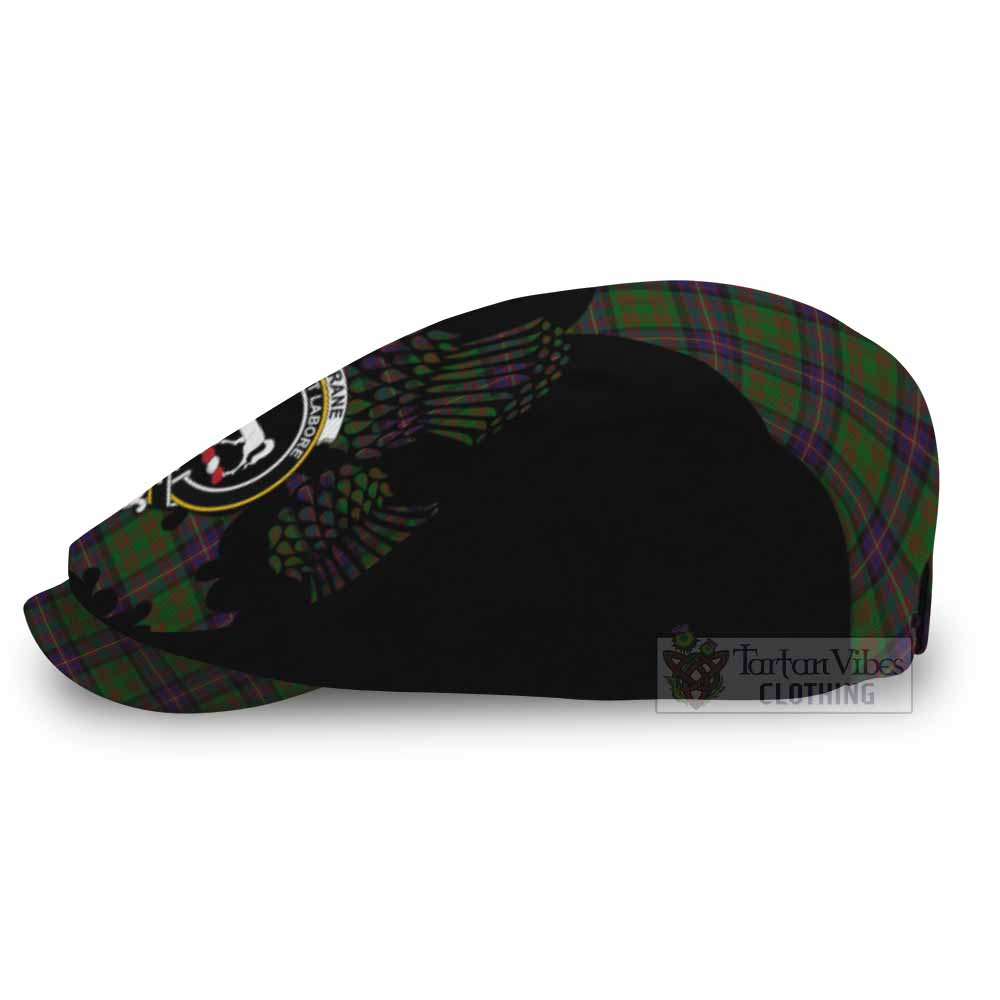 Cochrane Tartan Family Crest Flat Cap, Jeff Cap Scotland Thistle Floral