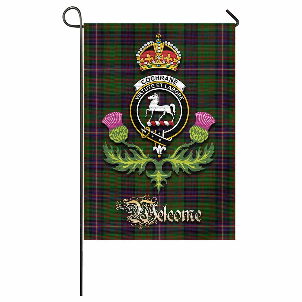 Cochrane Tartan Family Crest Garden Flag Royal Thistle Welcome Style - Tartan Vibes Clothing