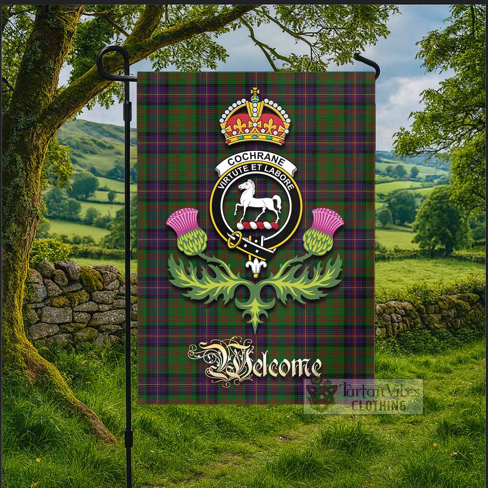 Cochrane Tartan Family Crest Garden Flag Royal Thistle Welcome Style - Tartan Vibes Clothing