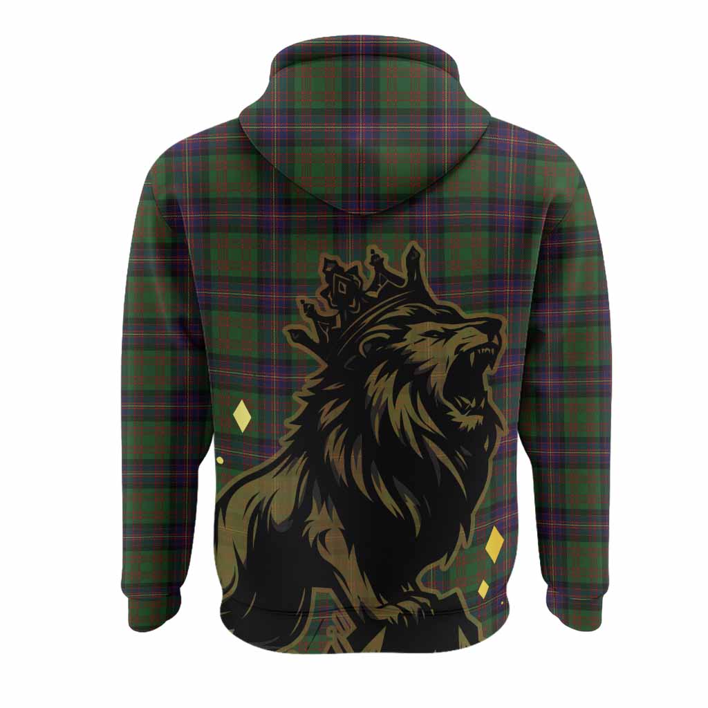 Cochrane Tartan Family Crest Hoodie Crowned Lion Roaring