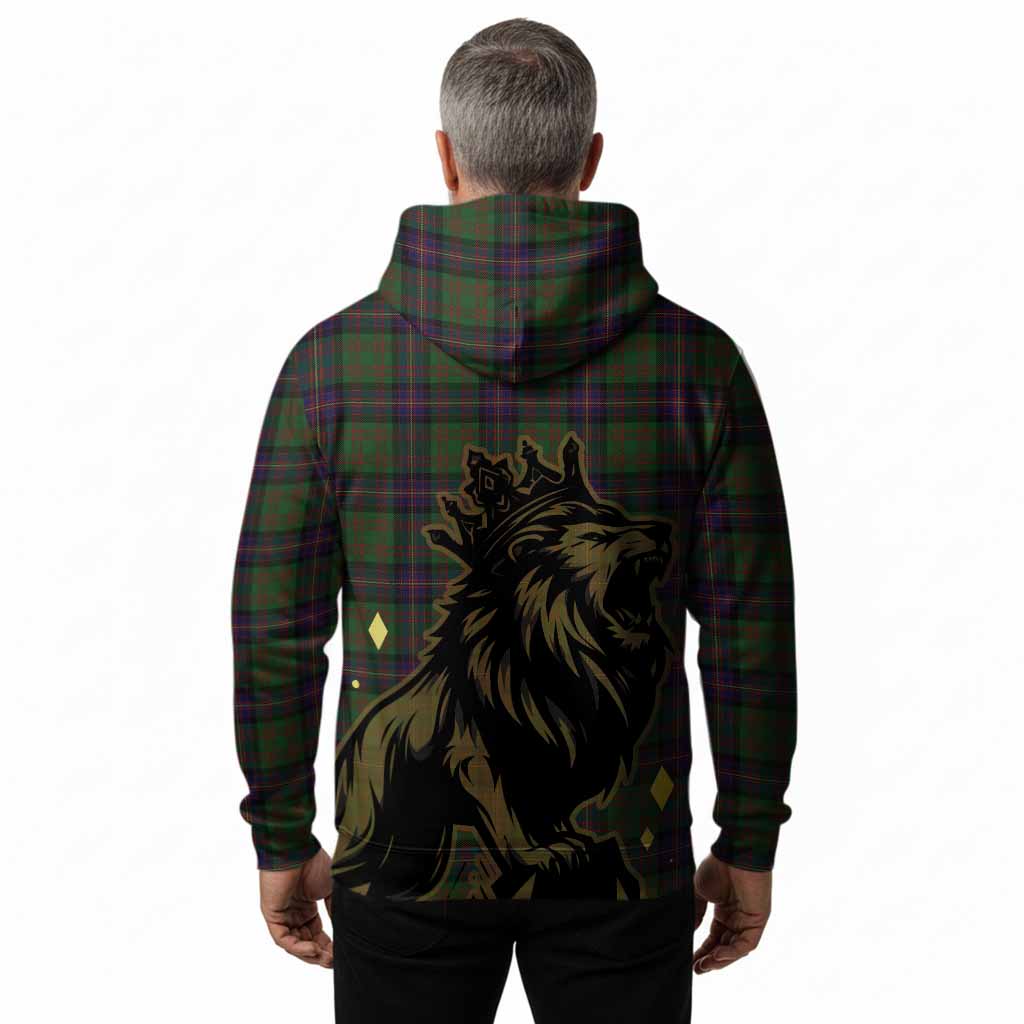 Cochrane Tartan Family Crest Hoodie Crowned Lion Roaring