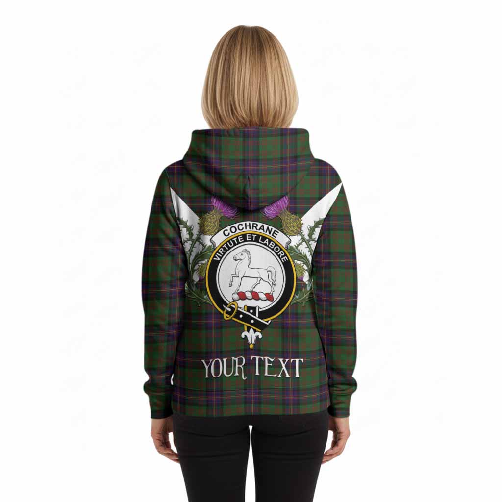 Cochrane Tartan Family Crest Hoodie Scottish Burns Night Thistle Floral