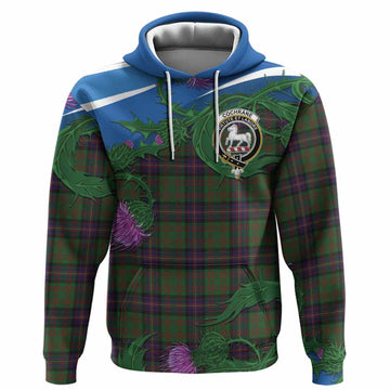 Cochrane Tartan Family Crest Hoodie Thistle in Minimalism