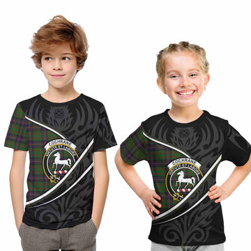 Cochrane Tartan Family Crest Kid T-shirt Celtic Scottish Thistle Floral