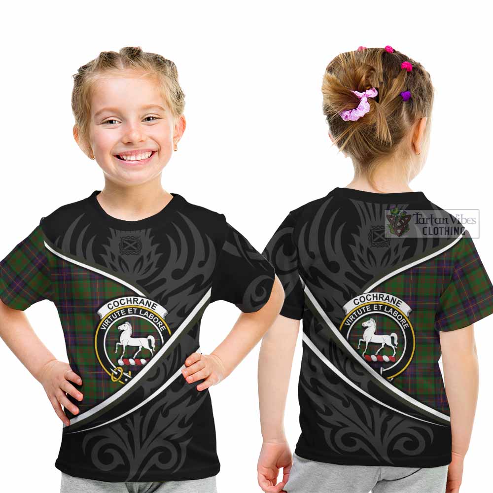 Cochrane Tartan Family Crest Kid T-shirt Celtic Scottish Thistle Floral - Tartan Vibes Clothing