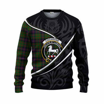 Cochrane Tartan Family Crest Knitted Sweater Celtic Scottish Thistle Floral - Tartan Vibes Clothing