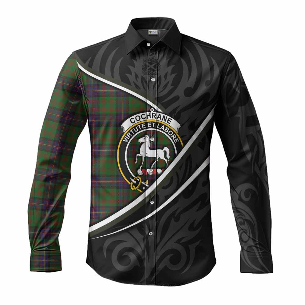 Cochrane Tartan Family Crest Long Sleeve Button Shirts Celtic Scottish Thistle Floral - Tartan Vibes Clothing