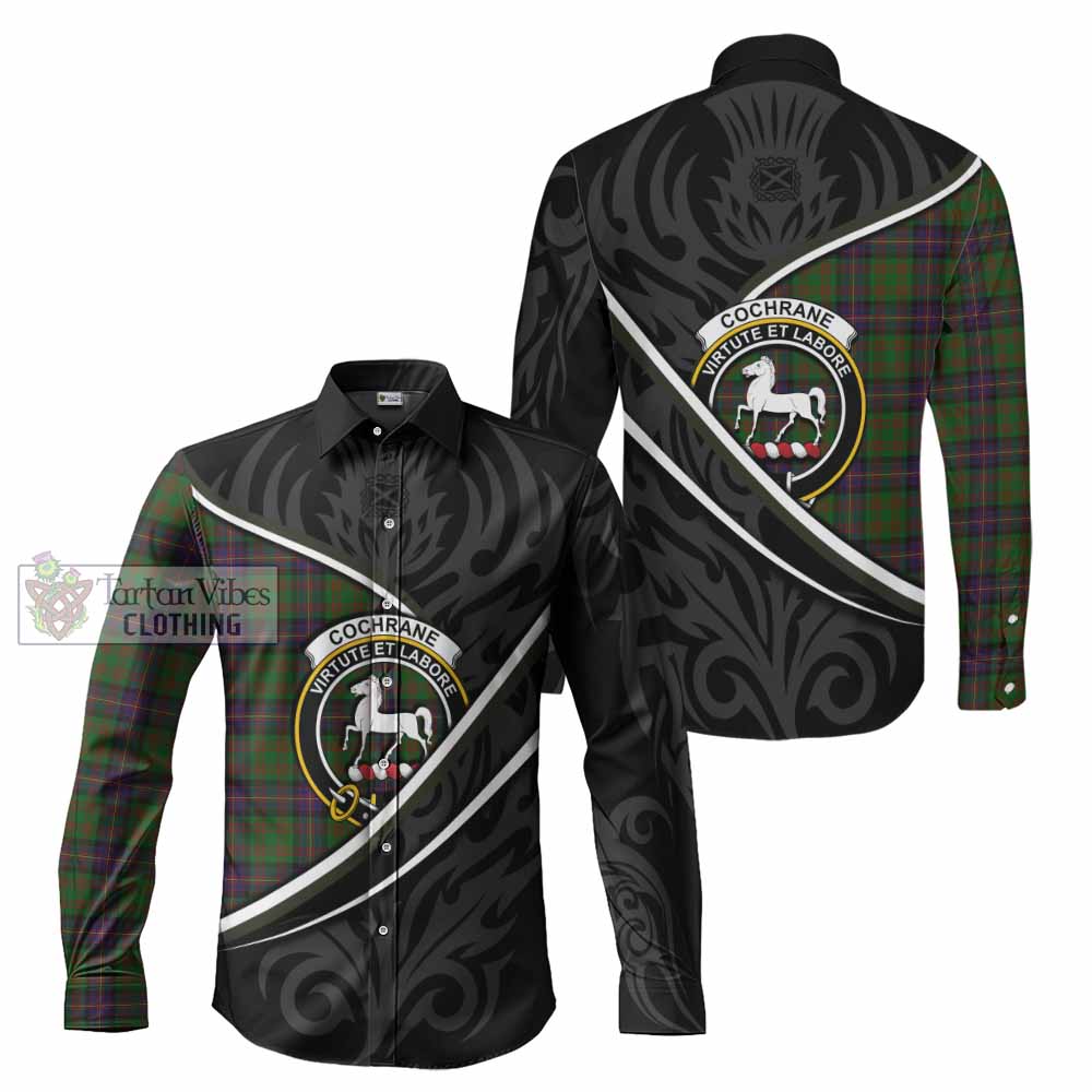 Cochrane Tartan Family Crest Long Sleeve Button Shirts Celtic Scottish Thistle Floral - Tartan Vibes Clothing