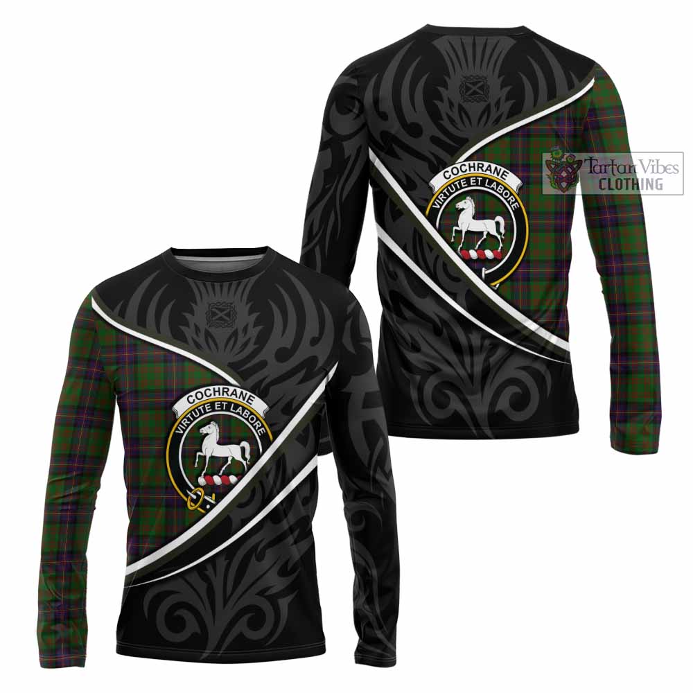 Cochrane Tartan Family Crest Long Sleeve T-Shirt Celtic Scottish Thistle Floral - Tartan Vibes Clothing
