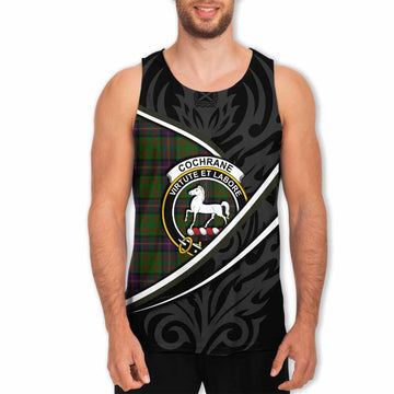 Cochrane Tartan Family Crest Men Tank Top Celtic Scottish Thistle Floral - Tartan Vibes Clothing