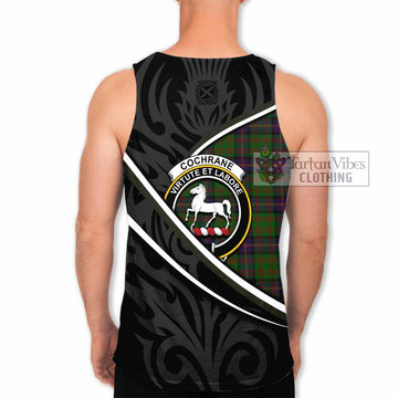 Cochrane Tartan Family Crest Men Tank Top Celtic Scottish Thistle Floral - Tartan Vibes Clothing