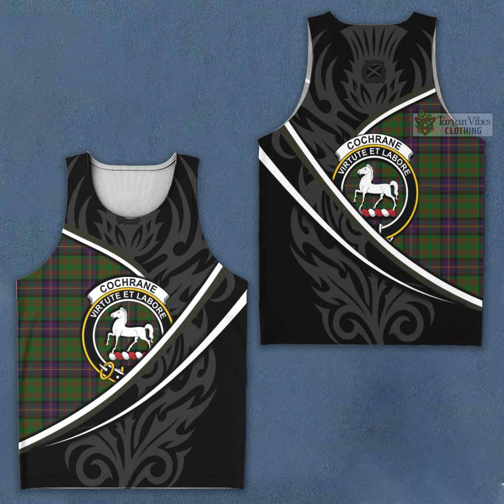 Cochrane Tartan Family Crest Men Tank Top Celtic Scottish Thistle Floral - Tartan Vibes Clothing