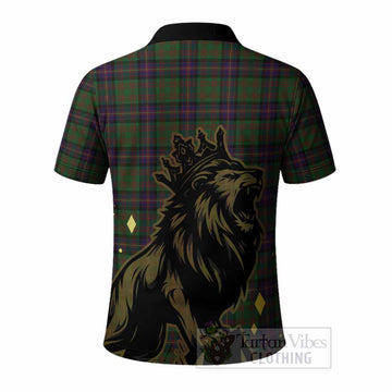 Cochrane Tartan Family Crest Polo Shirt Crowned Lion Roaring