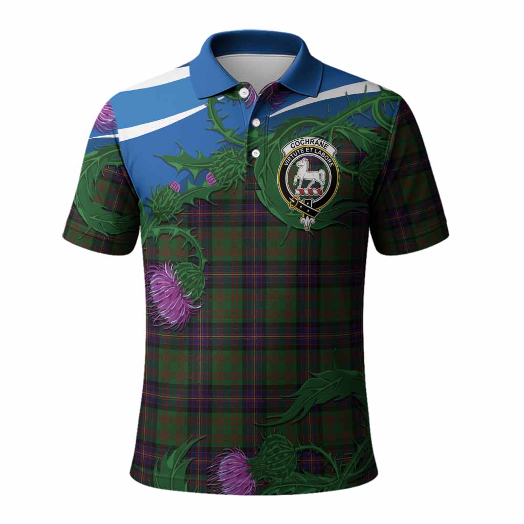 Cochrane Tartan Family Crest Polo Shirt Thistle in Minimalism