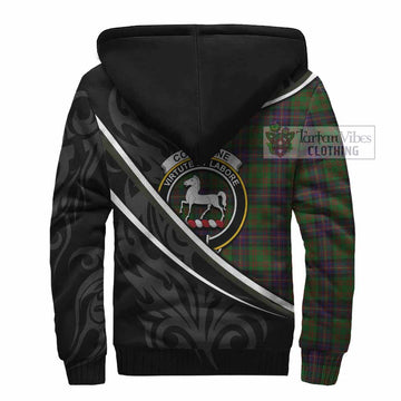 Cochrane Tartan Family Crest Sherpa Hoodie Celtic Scottish Thistle Floral