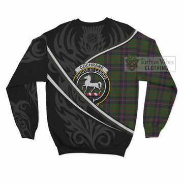 Cochrane Tartan Family Crest Sweatshirt Celtic Scottish Thistle Floral - Tartan Vibes Clothing