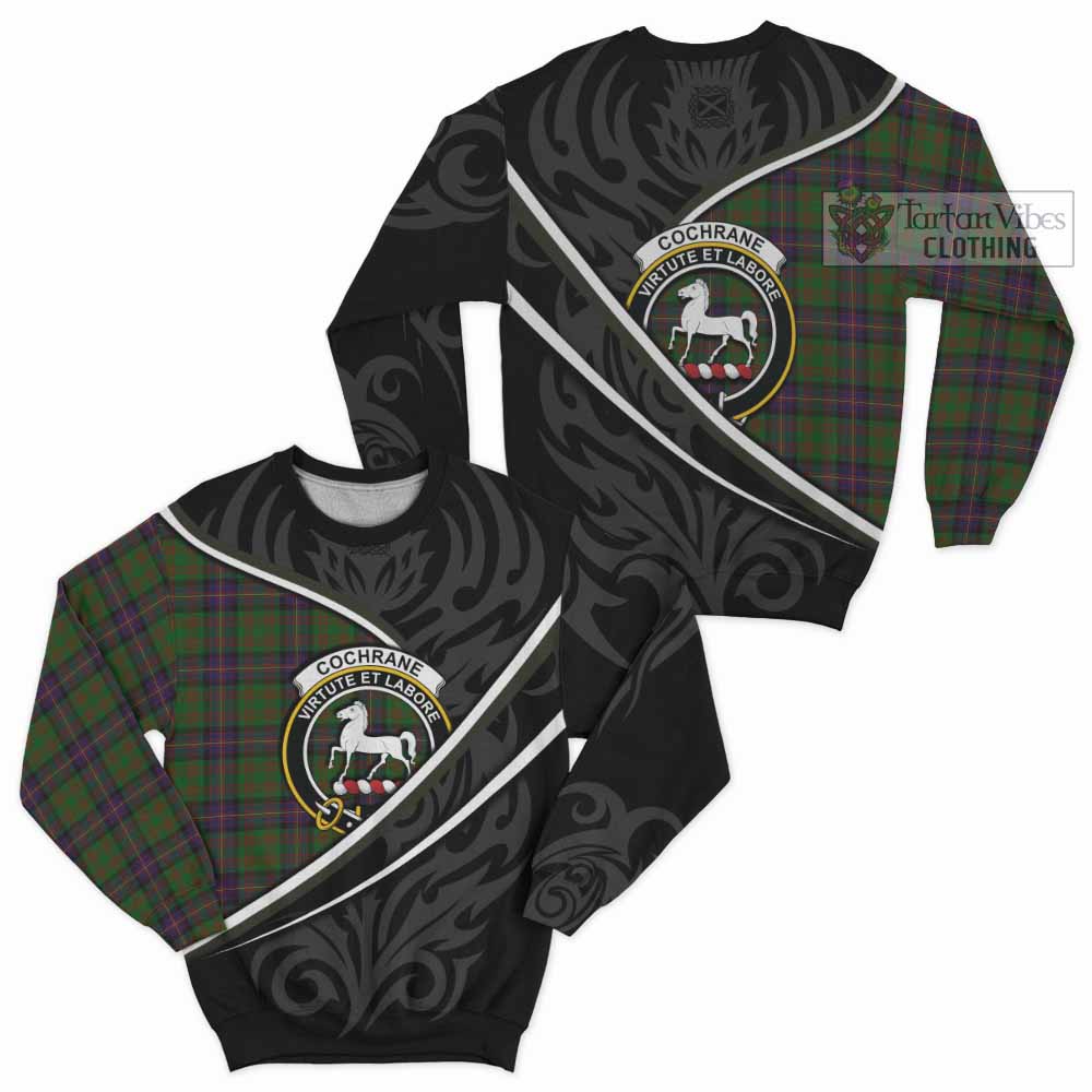 Cochrane Tartan Family Crest Sweatshirt Celtic Scottish Thistle Floral - Tartan Vibes Clothing