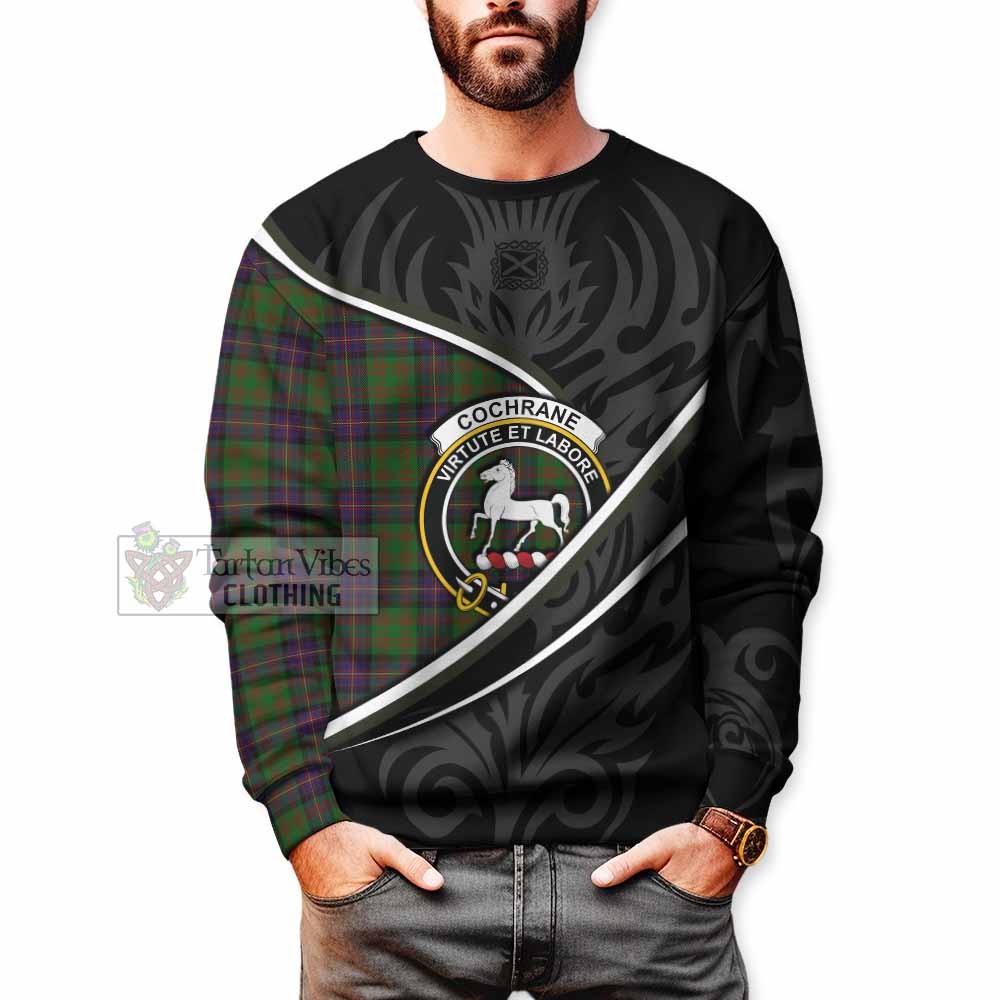 Cochrane Tartan Family Crest Sweatshirt Celtic Scottish Thistle Floral - Tartan Vibes Clothing