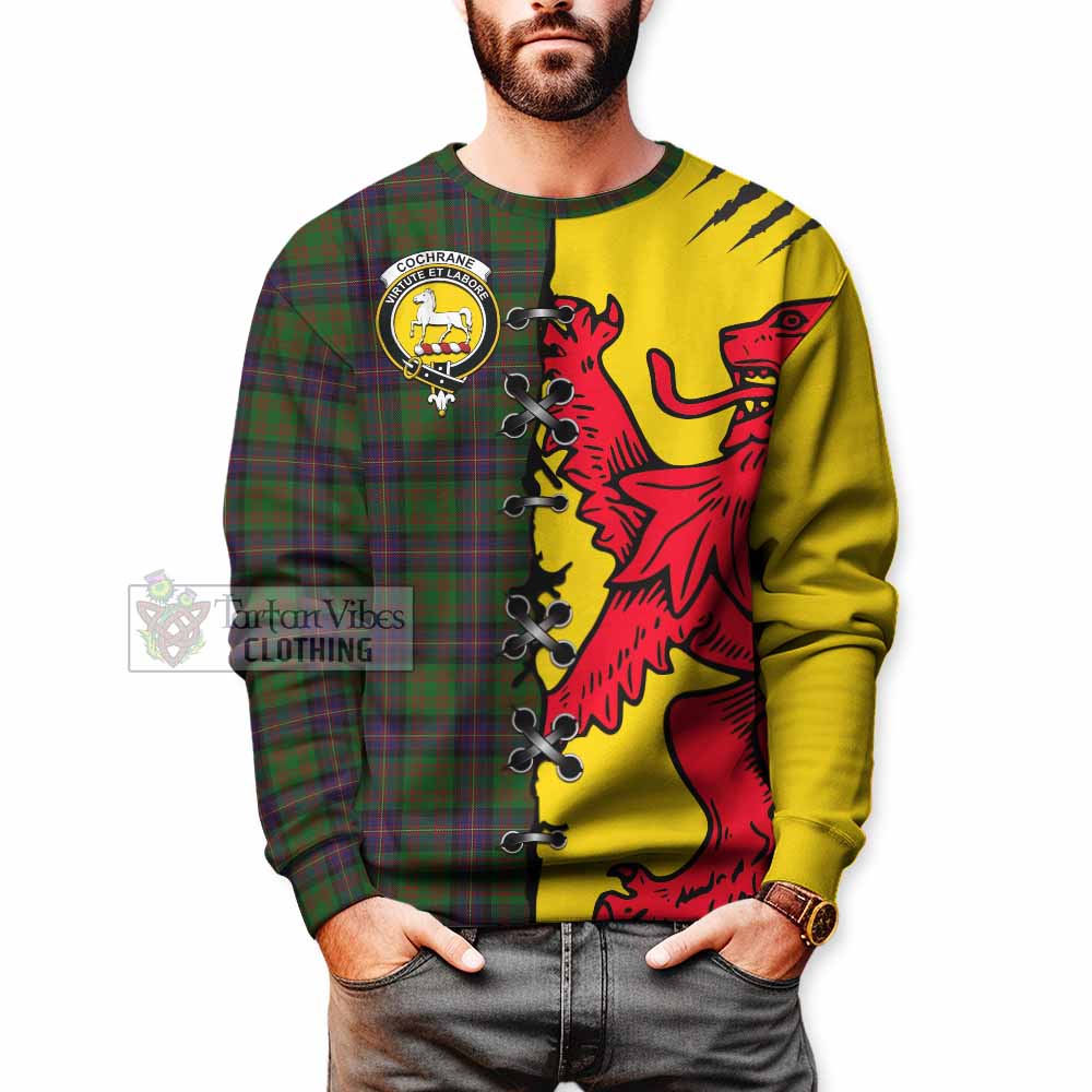 Cochrane Tartan Family Crest Sweatshirt Lion Rampant Honor - Tartan Vibes Clothing