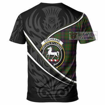 Cochrane Tartan Family Crest T-shirt Celtic Scottish Thistle Floral