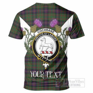 Cochrane Tartan Family Crest T-Shirt Scottish Burns Night Thistle Floral