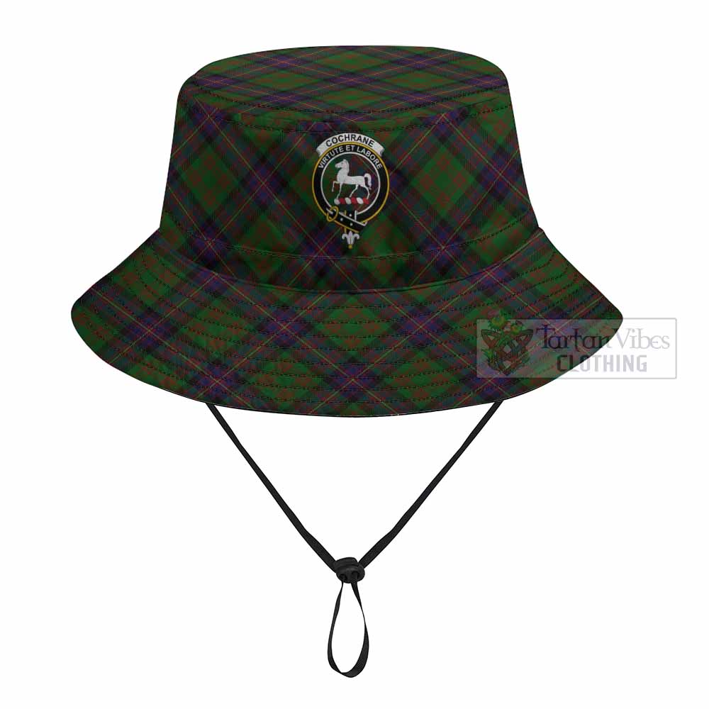 Cochrane Tartan Fishing Hat with Family Crest
