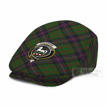 Cochrane Tartan Flat Cap, Jeff Cap Cross Style with Family Crest