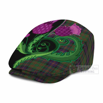 Cochrane Tartan Flat Cap, Jeff Cap Traditional Scottish Thistle
