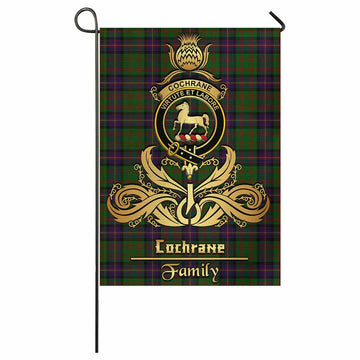 Cochrane Tartan Garden Flag with Highland Thistle Cherish Family Crest Style
