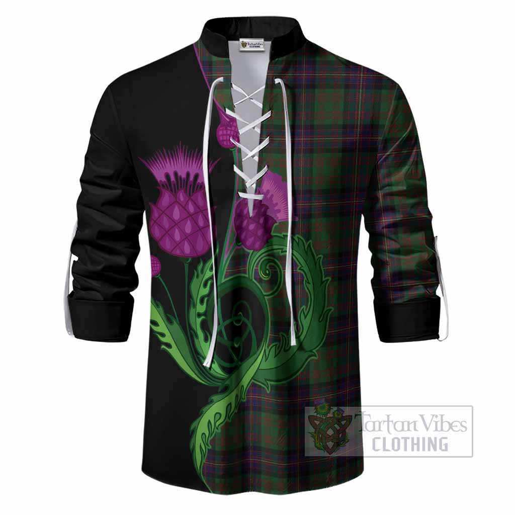 Cochrane Tartan Ghillie Shirt Traditional Scottish Thistle
