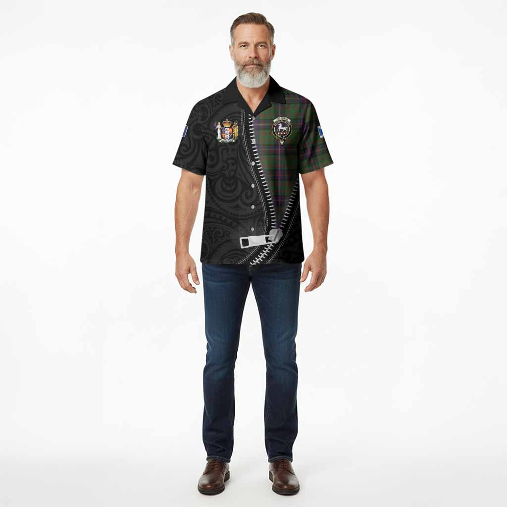 Cochrane Tartan Hawaiian Shirt New Zealand Pattern Unique Zipper Stylized