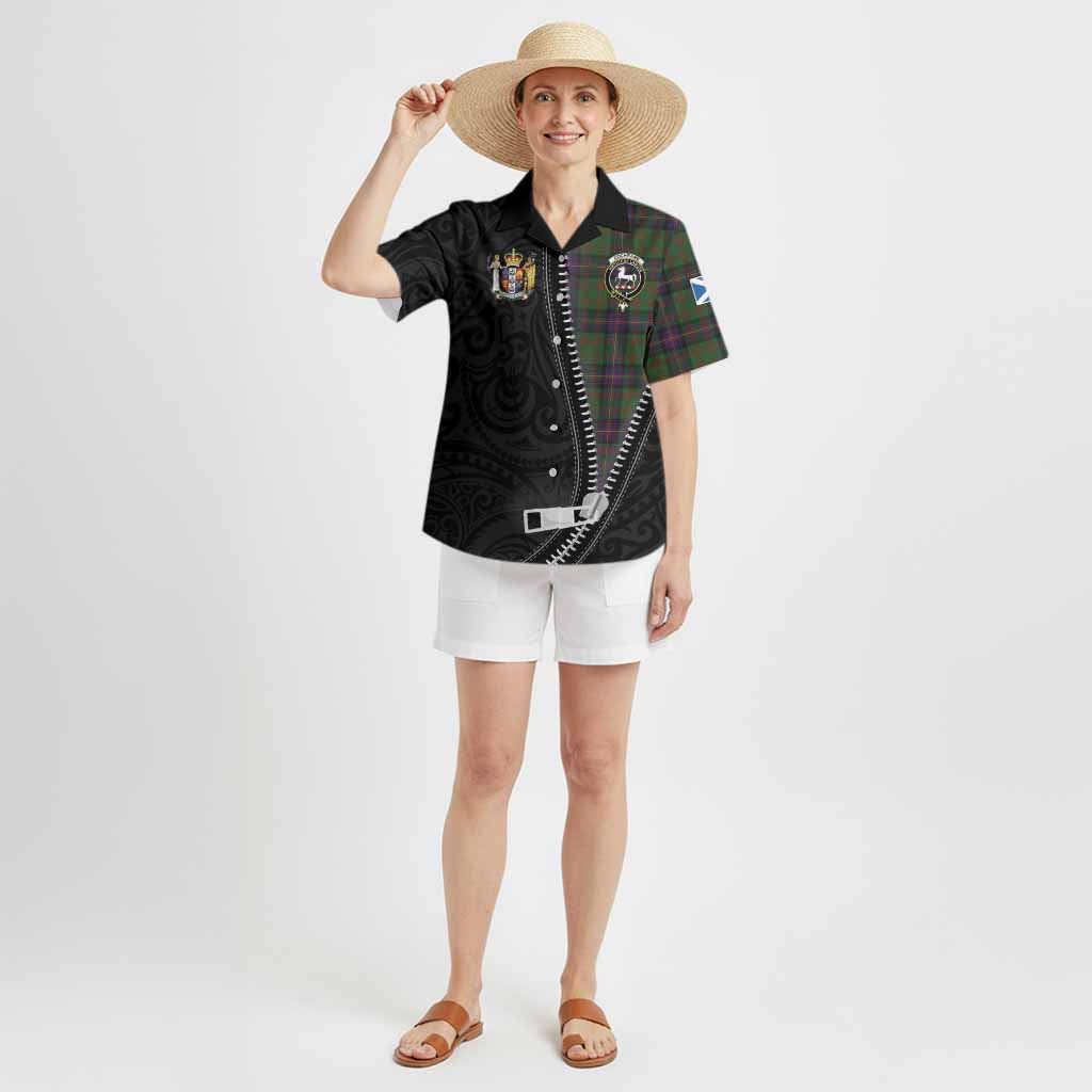 Cochrane Tartan Hawaiian Shirt New Zealand Pattern Unique Zipper Stylized
