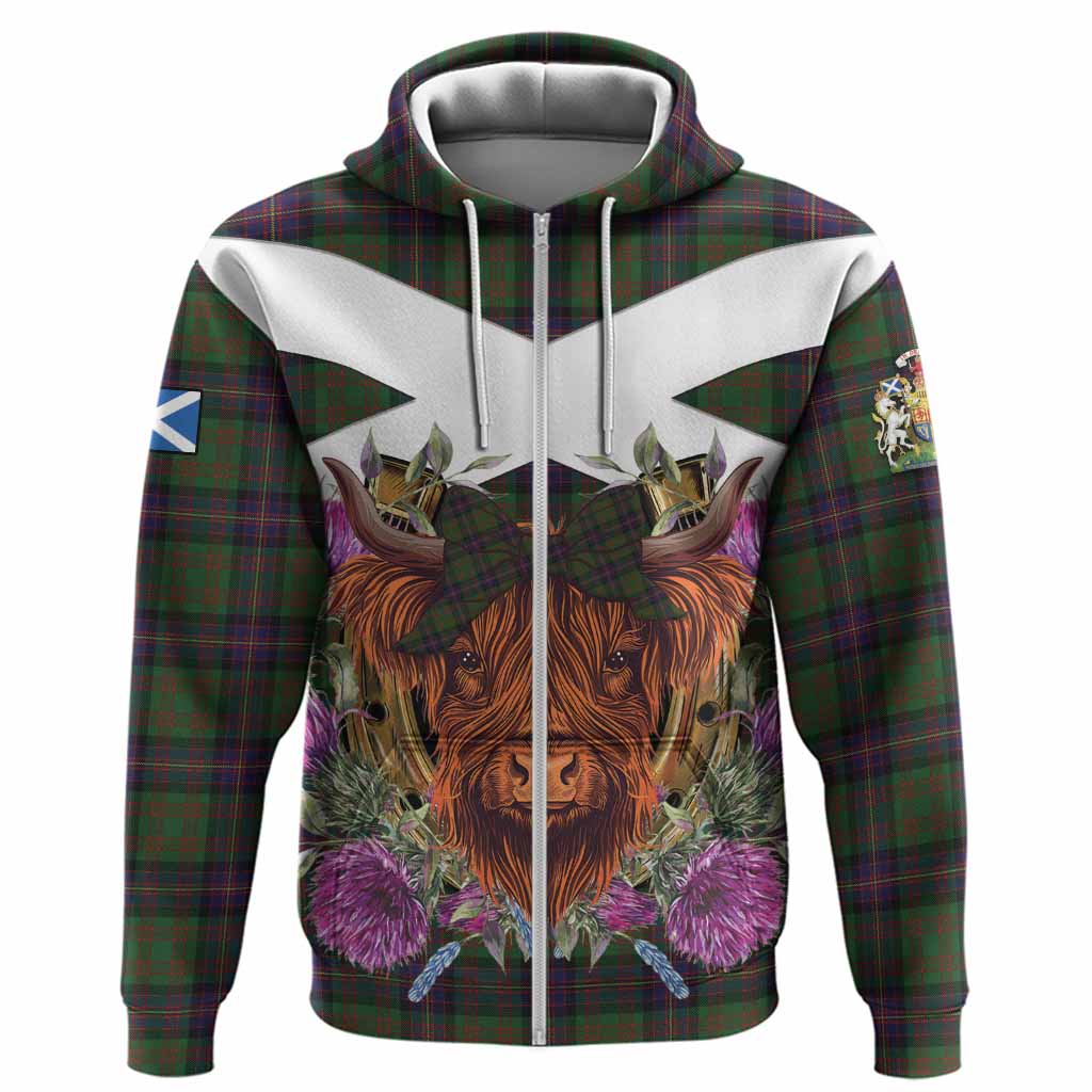 Cochrane Tartan Hoodie Scottish Thistle Heilan Coo