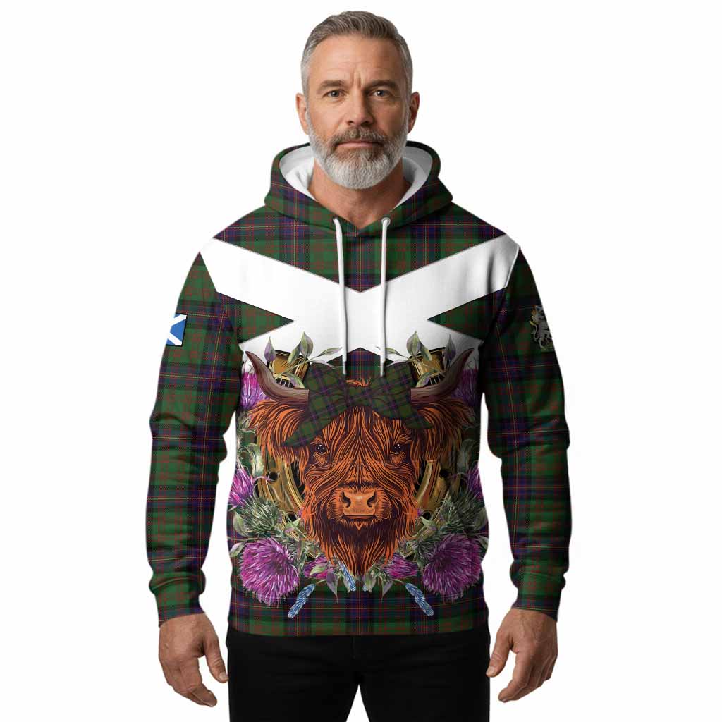 Cochrane Tartan Hoodie Scottish Thistle Heilan Coo