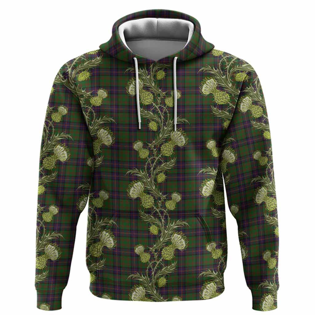 Cochrane Tartan Hoodie Seamless Scottish Thistle Flowers