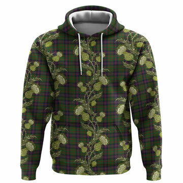 Cochrane Tartan Hoodie Seamless Scottish Thistle Flowers