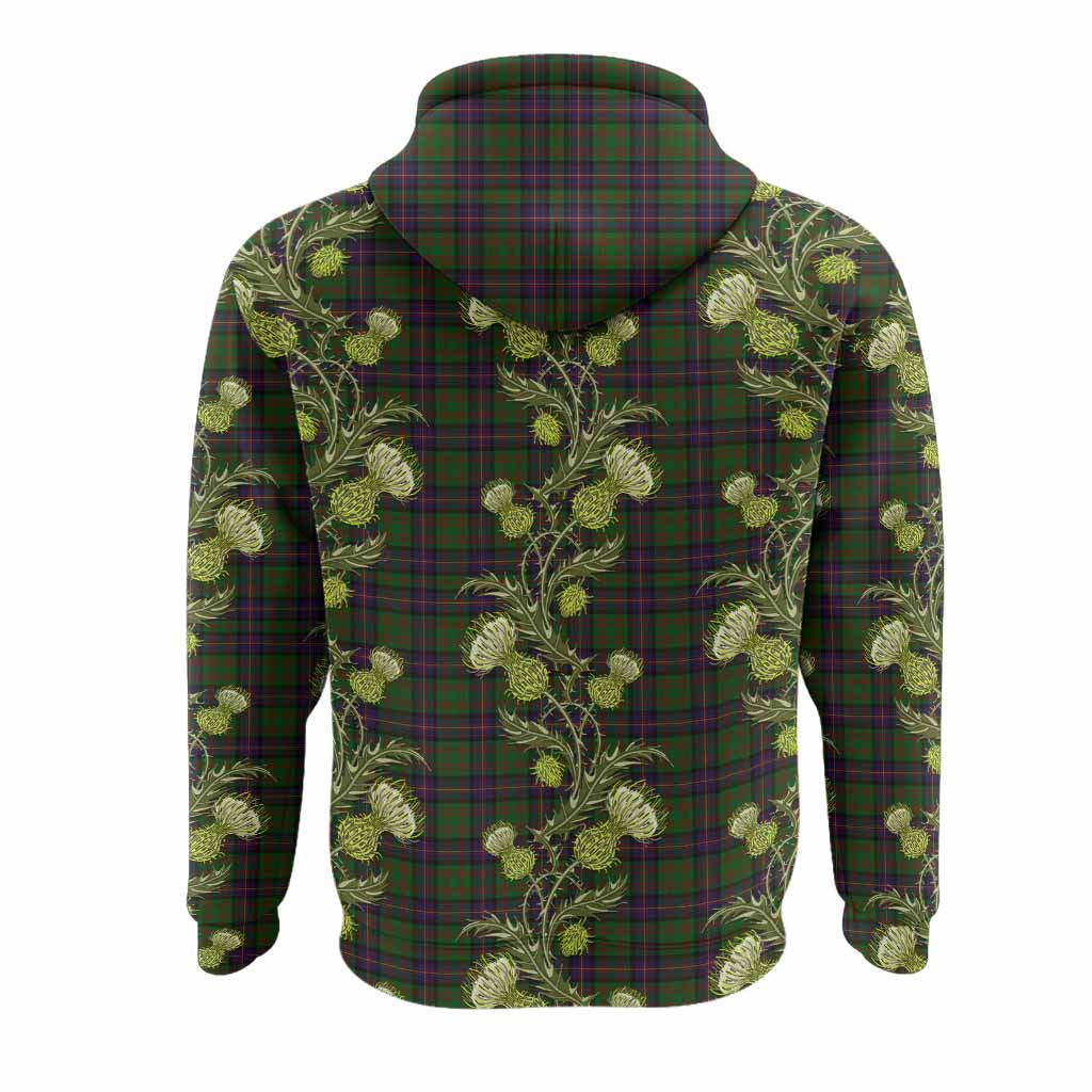 Cochrane Tartan Hoodie Seamless Scottish Thistle Flowers